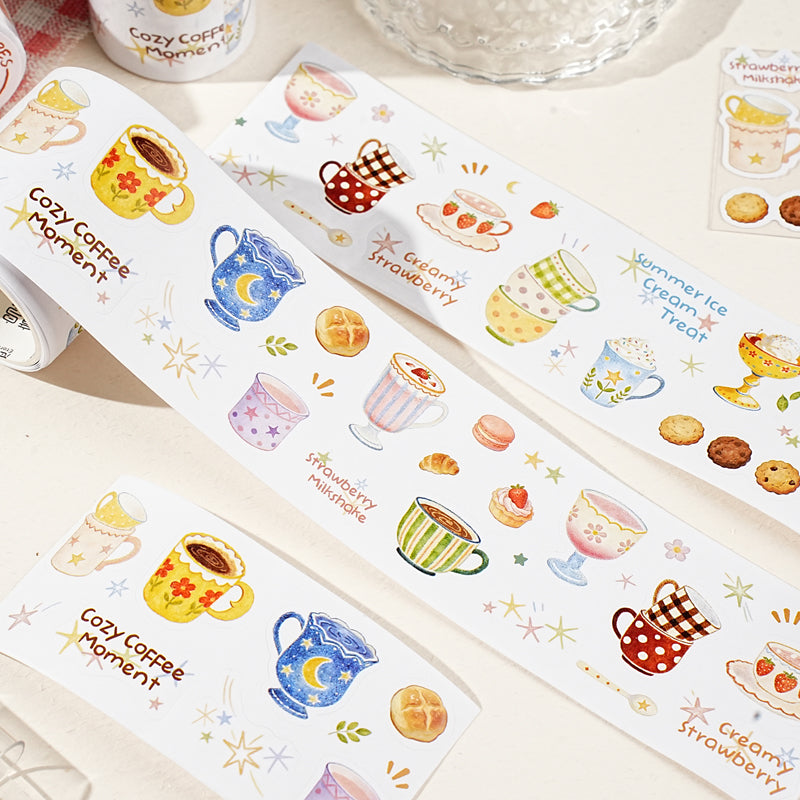 Porcelain Object Series Die Cutting Writing Paper Tape for journaling, scrapbooking and collage