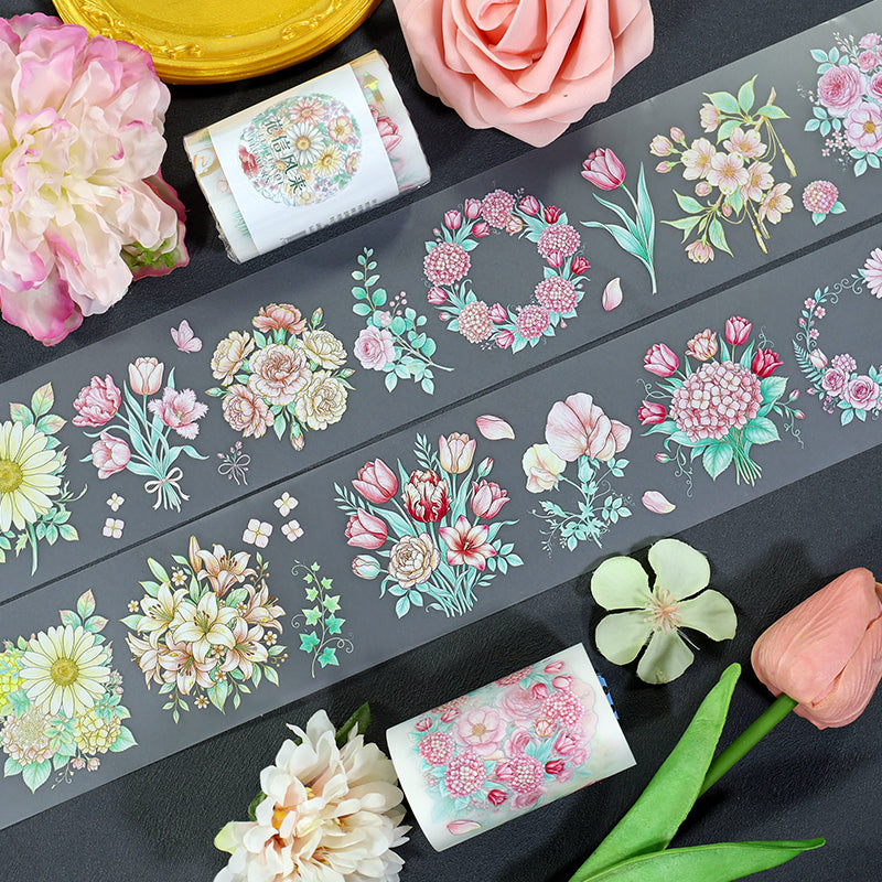 Flower Bearing Wind Blows Fog PET Tape