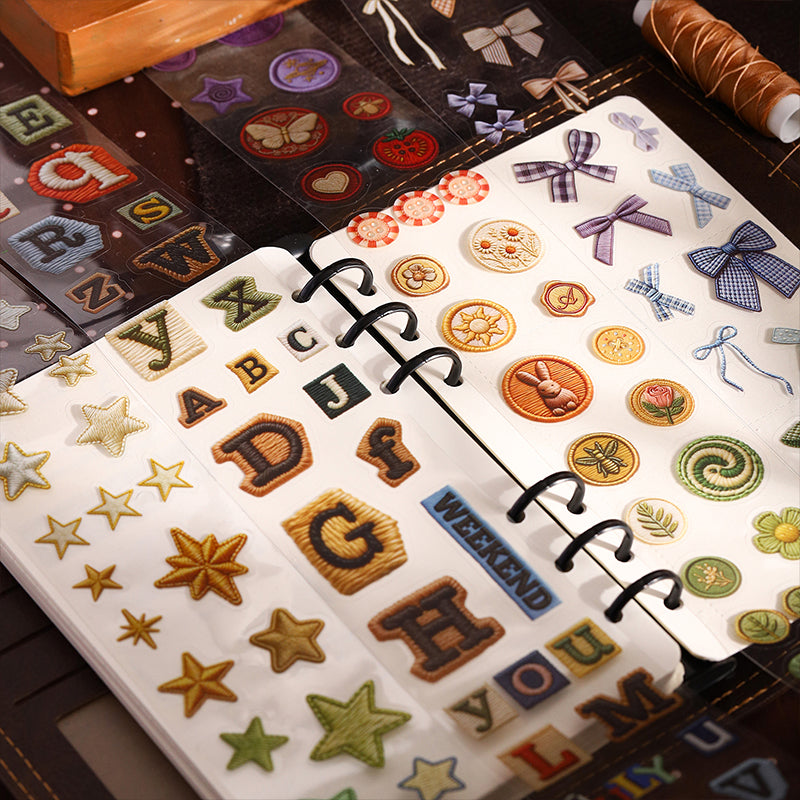Needle Thread Series Die Cutting PET Tape for journaling, scrapbooking and collage