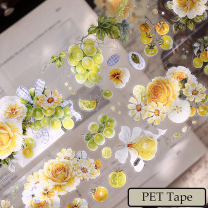 Whole Roll 6cm*5m Grape Vine Die Cutting Washi/PET/Shell Light Washi/PET Tape