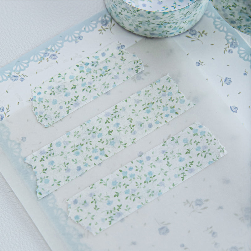Flower And Alice Series Washi Tape featuring flower designs for journaling, scrapbooking and collage