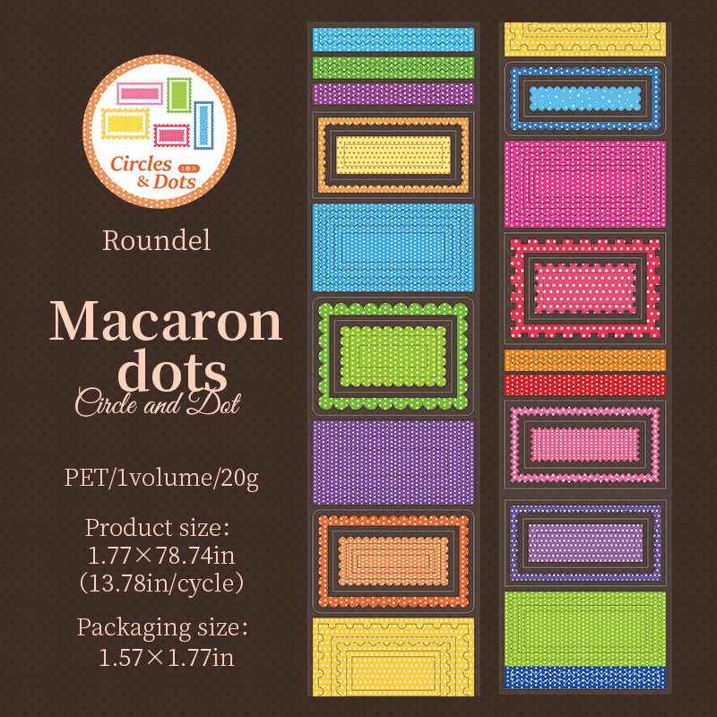 Circles And Dots Series Die Cutting PET Tape