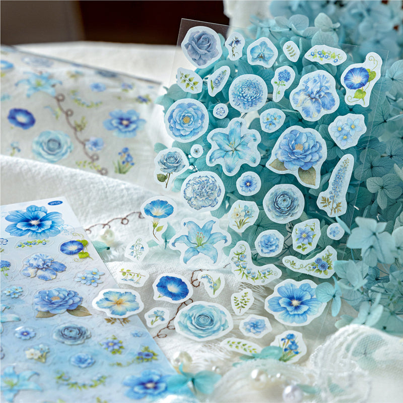 Flower Letter Series Sticker featuring flower, and letter designs for journaling, scrapbooking and collage