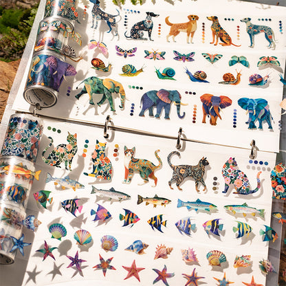 Maurice Animal Imprint Series Die Cutting PET Tape featuring animal designs for journaling, scrapbooking and collage