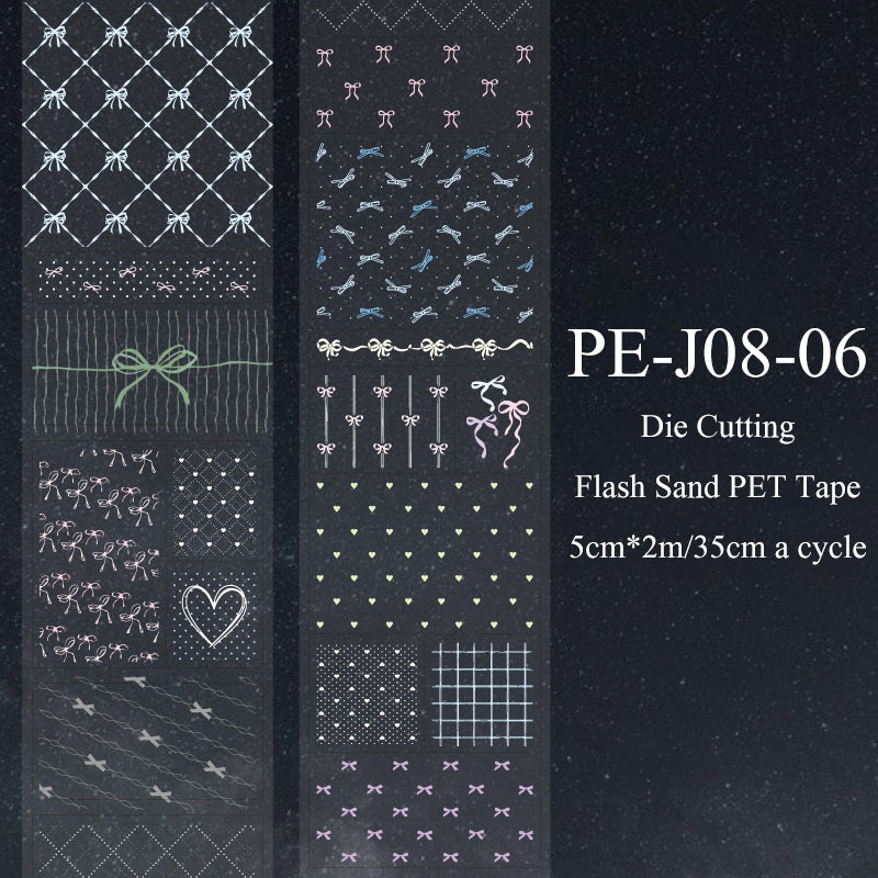 Dot Mark Series Die Cutting Flash Sand PET Tape