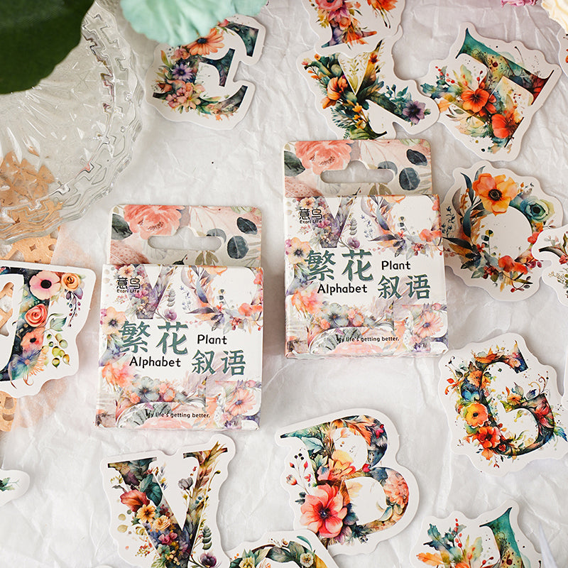 Colorful flower talk Sticker