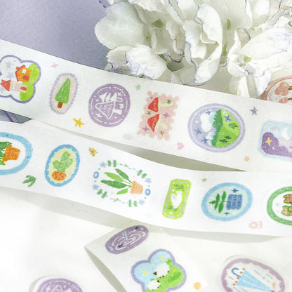 Plant Diary Notes Series Die Cutting Flash Washi Tape for journaling, scrapbooking and collage