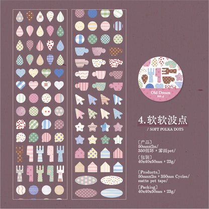Old Dreams Series Die Cutting Fog PET Tape
