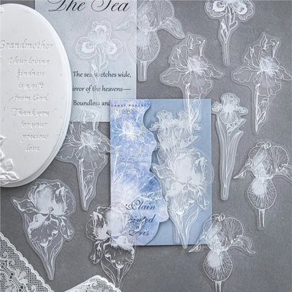 Moonlit White Garden Flower Sticker Pack