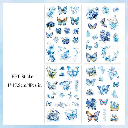 Flower Blossom Sticker Sheet – Aesthetic Floral Journaling & Scrapbook Sticker