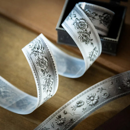 Silver Light Flower Island Foil PET Tape