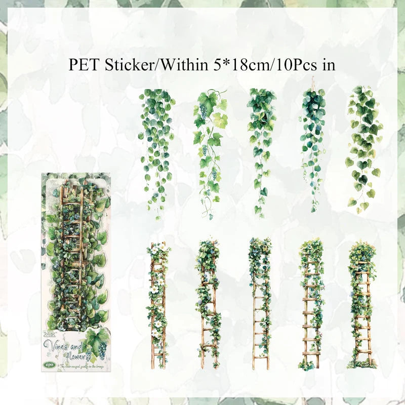 Vines lead flowers Sticker