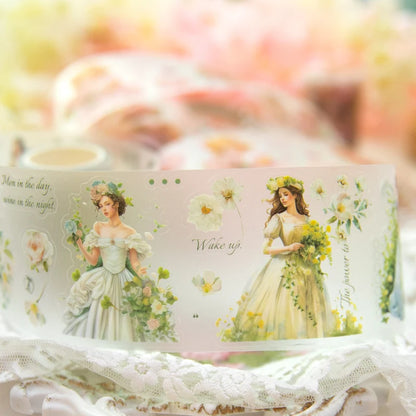 Vintage Art Girl Floral PET & Washi Tape