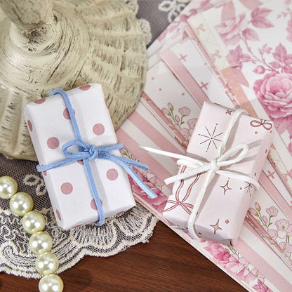 Blossom Pink Boughs Lightly Retro Textured Material Paper