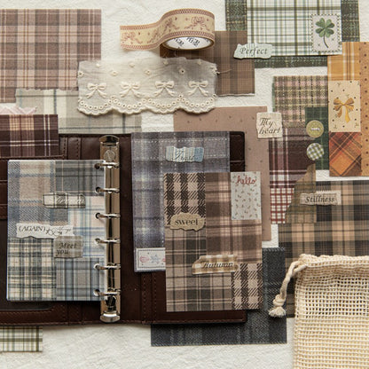 Plaid Market Material Paper