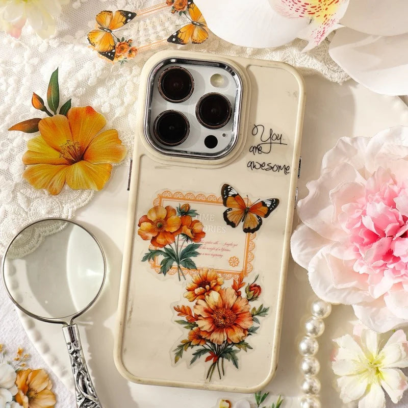 Vintage Floral Sticker Set – 20 Pieces
