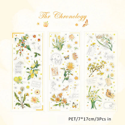 Vintage Plant Guide Sticker Set – Cottagecore Scrapbooking & Bullet Journal Sticker