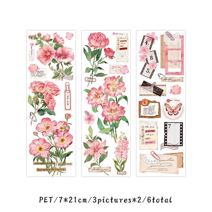 Floral Letter Sticker Sheet – Aesthetic Alphabet Journaling & Scrapbook Sticker