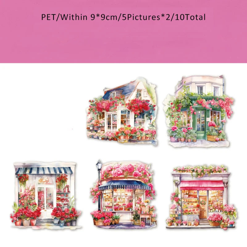 There is a flower shop Sticker