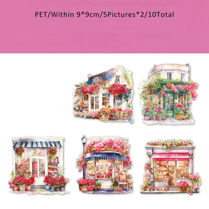 There is a flower shop Sticker