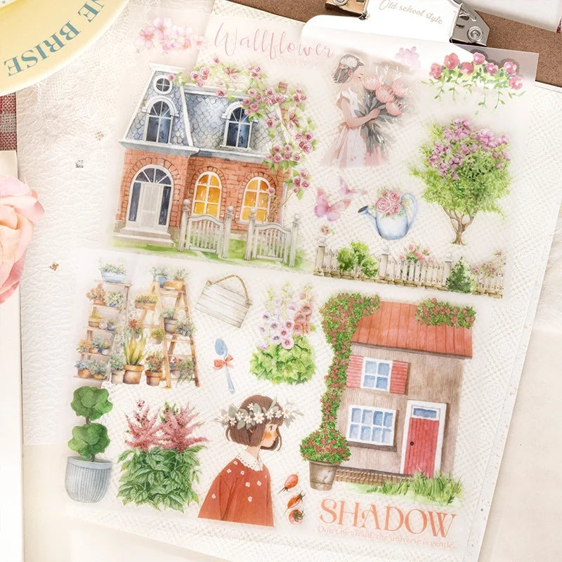 Vintage Garden Transfer Sticker Set