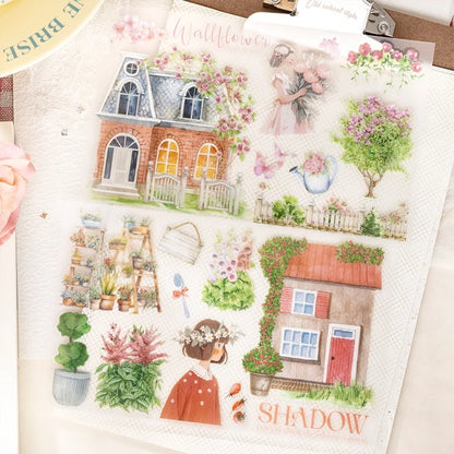 Vintage Garden Transfer Sticker Set