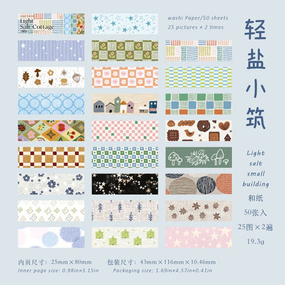 BasicHandcraft Series Washi Paper Long Strip Sticker Book