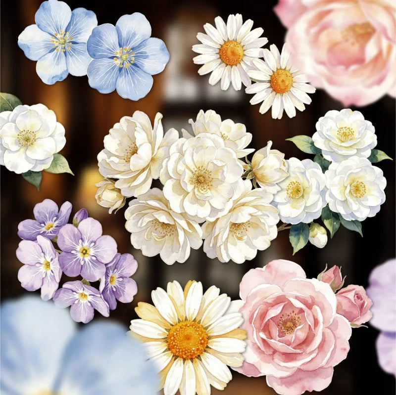 Vintage Floral Notes Sticker Pack