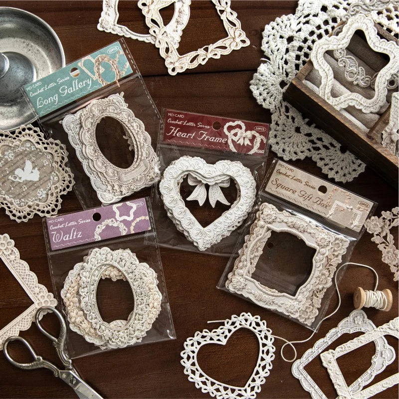 Crochet Floral Letter Relief Sticker Pack