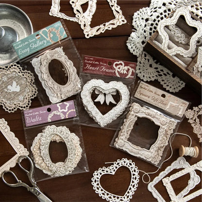 Crochet Floral Letter Relief Sticker Pack