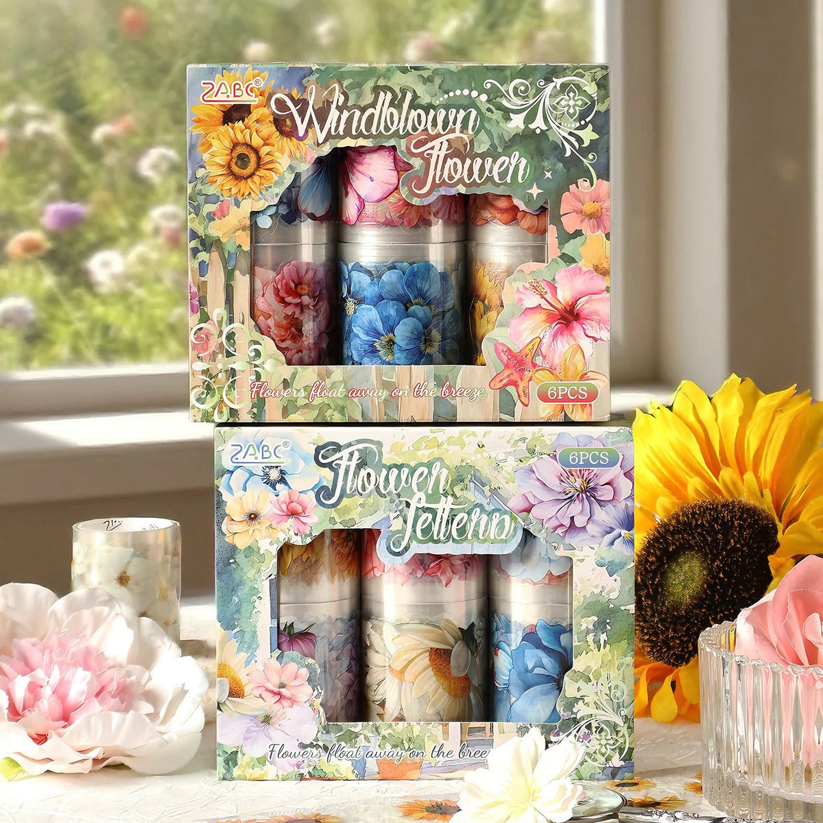 Pre-Cut Flower PET Tape Set