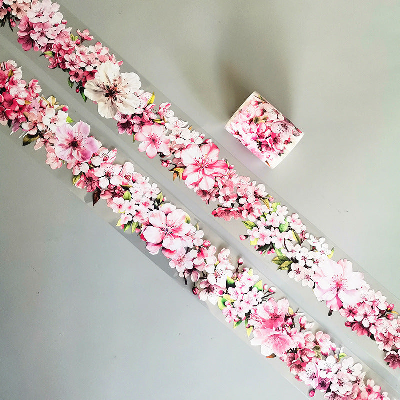 Flowering Season Series PET Tape featuring flower, and sea designs for journaling, scrapbooking and collage