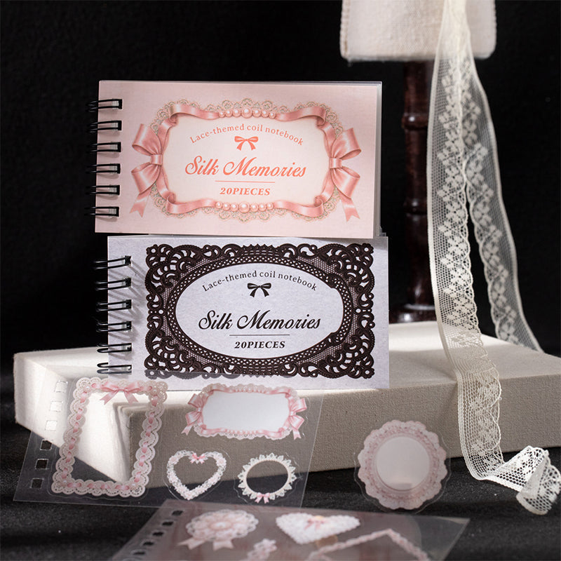 Silk Memory Series Sticker Book featuring book designs for journaling, scrapbooking and collage