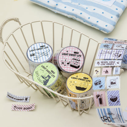 Light Sweet Life Series Die Cutting Writing Paper Tape featuring sweet, and light designs for journaling, scrapbooking and collage