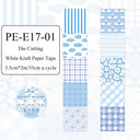 Dot Pattern Battle Series Die Cutting White Kraft Paper Tape