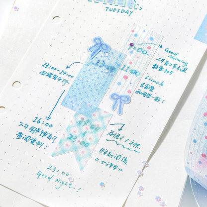 Light Salt Color Poetry Series Flash PET Tape featuring light, and color designs for journaling, scrapbooking and collage