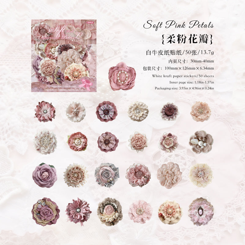 Handmade Beaded Flower Series Sticker