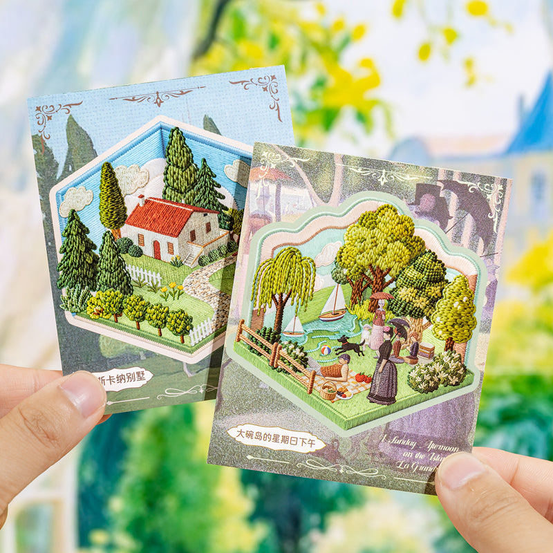 Mini Landscape Series 3D Sticker Book featuring book designs for journaling, scrapbooking and collage