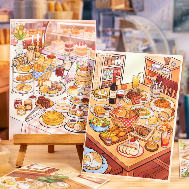Flavor Moments Series 3D Sticker Book featuring book designs for journaling, scrapbooking and collage