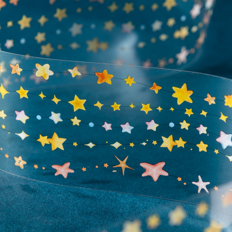 Curtain Fragmented Light Series PET Tape featuring light designs for journaling, scrapbooking and collage
