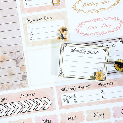 Retro Diary Sticker Book featuring retro, and book designs for journaling, scrapbooking and collage