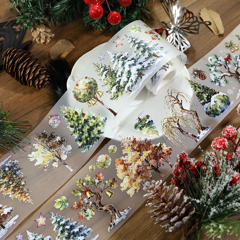 Cold forest Fog PET Tape featuring forest, and old designs for journaling, scrapbooking and collage