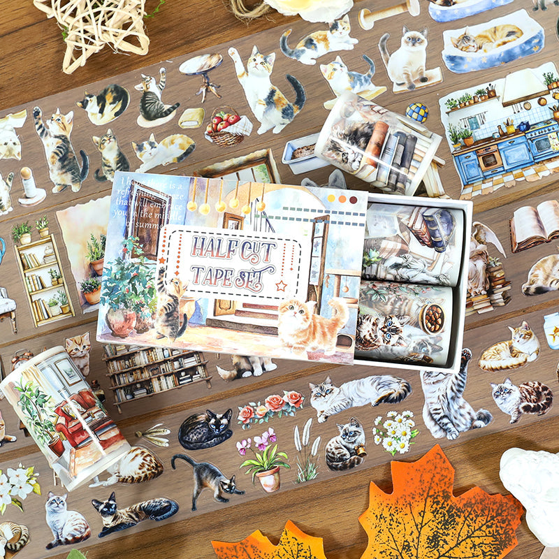 Xiao mi playful Die Cutting Fog PET Tape Set for journaling, scrapbooking and collage