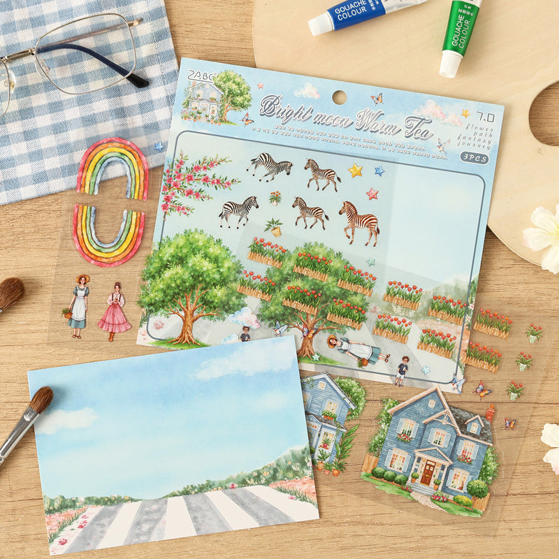 Flower Path Fantasy Journey Sticker Book