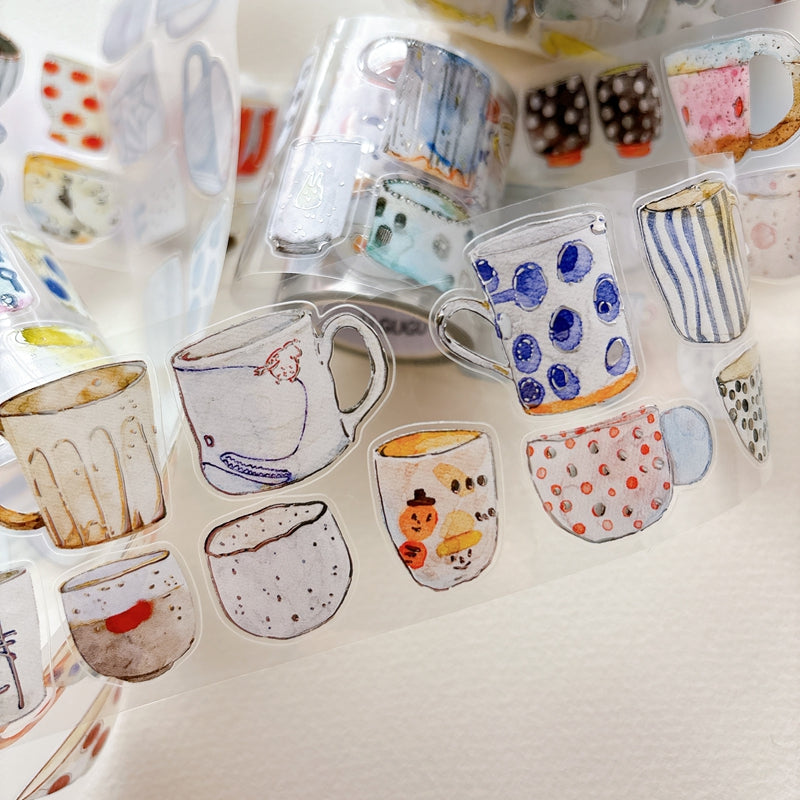 Whole Roll 5cm*5m One Cup Die Cutting Silver Stamping Washi/PET/Fog PET Tape