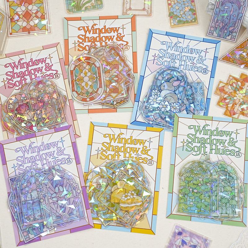 Window Shadow Palette Series Sticker featuring shadow, and wind designs for journaling, scrapbooking and collage