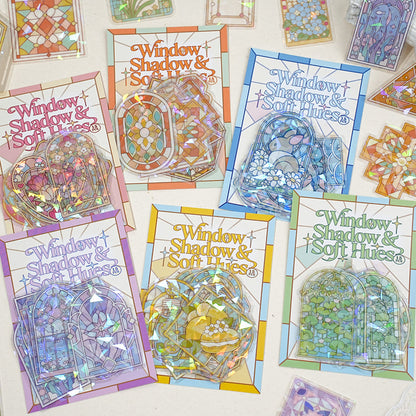 Window Shadow Palette Series Sticker featuring shadow, and wind designs for journaling, scrapbooking and collage