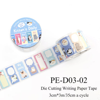 Warm Light Mark series Die Cutting Writing Paper Tape