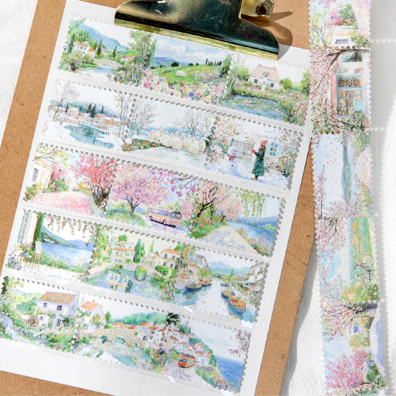 Natural Stamp Series Flash Synthetic Paper Tape for journaling, scrapbooking and collage