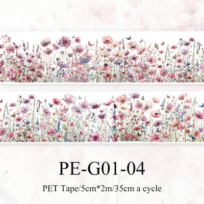 Words In The Flowers Series PET Tape